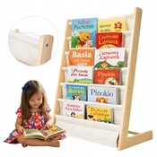 Knjižna omara ZA otroke, lesena omarica, organizator, 6 polic, Montessori