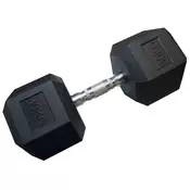 Kubisport Enoročna šesterokotna hanta HEX 30 kg gumirana