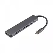 S BOX USB Type C/ HDMI - 7u1 Adapter