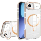 Overboard Ovitek za iPhone Air, pripravljen za MagSafe, s stojalom, prozoren z zlatimi poudarki
