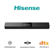Hisense Soundbar HS2000, 240 W, Crni