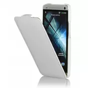 shumee StilGut - UltraSlim preklopni ovitek za HTC One M7 iz usnja, bel