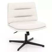 Northix Pisarniški stol s prekrižanimi nogami, nastavljiva višina, bel, ergonomska oblika