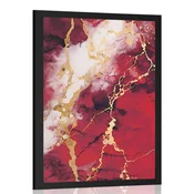 Plakat rdeči marmor - 30x45 silver