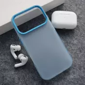 Maska Electro Glow Frame za iPhone 17 Pro Max plava