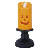 Guirca Led sveča - noč čarovnic, oranžna, 12 cm