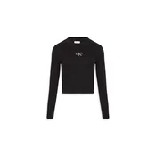Calvin Klein Jeans LS MONOLOGO BABY TEE Črna