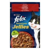Felix Fantastic mokra hrana za mačke, govedina s paradižnikom v želeju, 26x85g
