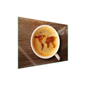 shumee Steklena zaščita za kuhalno ploščo 70x52 Coffee