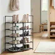 Songmics Čevljarnica 10 nivojev 33x33x173 cm Črna