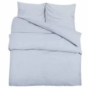 Vidaxl Posteljnina siva 155x220 cm lahka mikrovlakna