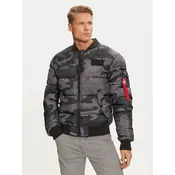 ALPHA INDUSTRIES Prehodna jakna Camo  siva / rdeča / črna