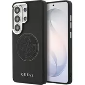 Guess PU perforirani 4G logotip magnetni zadnji pokrov za Samsung Galaxy S26 Ultra črni