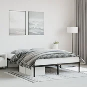 shumee vidaXL Kovinski posteljni okvir črne barve 160x200 cm
