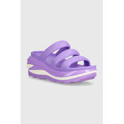 Natikači Crocs Mega Crush Triple Strap ženski, vijolična barva, 209842