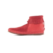 Minnetonka Gležnarji Back Zip  meta / bela