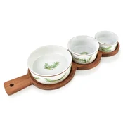 Mondex Deska za serviranje Les akacija Modern Kitchen 35x12 cm bela 1 kpl, (5000179476)