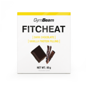 GymBeam Fitcheat proteinska čokolada 10 x 80 g temna čokolada - vanilja