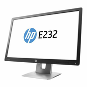 LCD HP EliteDisplay 23 E232; black/silver;1920x1080, 1000:1, 250 cd/m2, VGA, HDMI, DisplayPort, USB Hub, AG