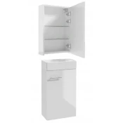 shumee Komplet kopalniške omarice z umivalnikom 60x40 + kopalniška omarica z ogledalom 40x60 Napoli