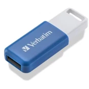 Verbatimov pomnilnik USB, USB 2.0, 64 GB, DataBar, moder, 49455, za arhiviranje podatkov