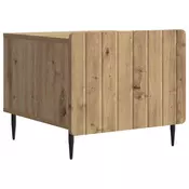 vidaXL Klubska miza Artisan hrast 49 x 50 x 42 cm Inženirski les