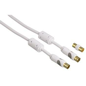 HAMA THOMSON Antenski kabel, koaksialni vtič - koaksialna vtičnica, feritni, 2,0 m, 95 dB, bel