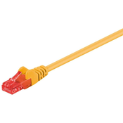 Omrežni kabel U/UTP CAT6 0.25M rumen PVC