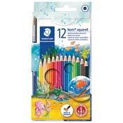 BOJE DRVENE-VODENE 12BOJA PLUS KIST NORIS AQUARELL STAEDTLER 144 10NC12 BLISTER