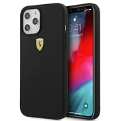 Ferrari FESSIHCP12LBK iPhone 12 Pro Max 6,7 črno/črno trdo ohišje iz silikona On Track