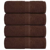 Vidaxl Brisače za goste FROGN 4 kosi rjave 30x50 cm 360 g/m2