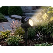 V-TAC LED solarna vgradna svetilka 2W, 180lm, 50°, črna Barva světla: Topla bela