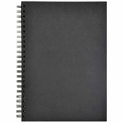 Clairefontaine blok Goldline spiral, A4, 64 listni, 140 g, črn papir