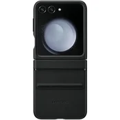 shumee Ovitek za Samsung Galaxy Z Flip5 Samsung ECO-Leather črne barve
