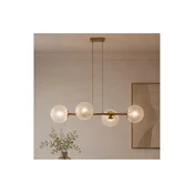 Brilagi - Luster na sajli STELLA 4xE27/60W/230V bež/zlatna