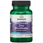 Swanson – Cinkov pikolinat, dodatna moč 50 mg - 60 kapsul