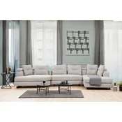 Atelier del Sofa Ugaona garnitura Padova 100x70x140cm Svetlosiva