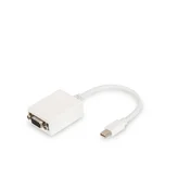 Kabel adapter za DisplayPort, mini DP - HD15M/F, 0,15 m, DP 1.1a, CE, bela
