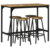 Homestar Komplet barskih miz 5-delni 110x50x895 cm rjave barve