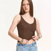 Cropp - LADIES` BLOUSE - braon