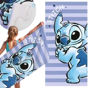 Disney DISNEY Stitch HITROSUŠEČA Brisača za plažo, kopalna ZA DEKLICE, mikrovlakna 70x140 cm OEKO-TEX