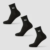 Tekaške nogavice MP do gležnjev (paket 3 parov) – črne - UK 9-11