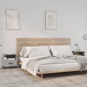 Vidaxl vidaXL Nočne omarice, komplet 2 kosov, betonsko siva, material na osnovi lesa