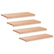 vidaXL Stopnice 4 kos 70 x 30 x 2 cm Naravna Trda bukovina