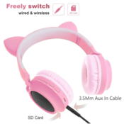 Bluetooth slusalice BT028C (S28) roze