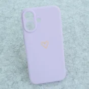 Maska Golden Heartbeat za iPhone 16 ljubicasta