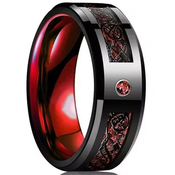 Garnitura prstanov - črna / rdeča / 59 mm KP31929