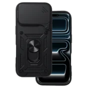 Onasi Silikonski ovitek Armor Ring z zaščito kamere za Honor Magic 8 Pro - črn