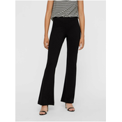 Black womens flared fit pants Vero Moda Kamma - Women