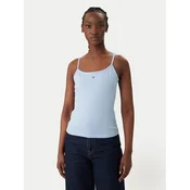 Tommy Jeans Top Essential DW0DW20675 Svetlo modra Slim Fit